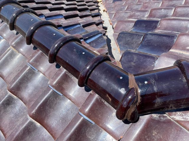 高砂市で7寸紐丸瓦取り付け